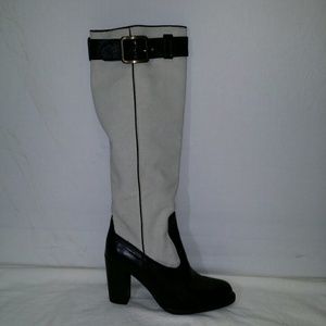 Barbara Bui Leather/Canvas Boots Made in Italy