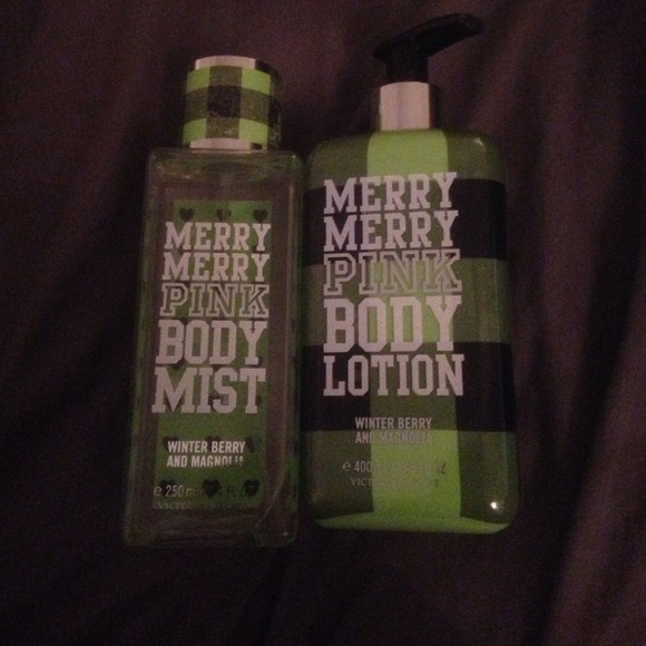 Victoria's Secret pink perfume and lotion