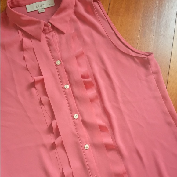 Coral Ruffle Blouse - Picture 2 of 4