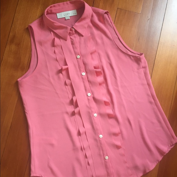 Coral Ruffle Blouse - Picture 3 of 4