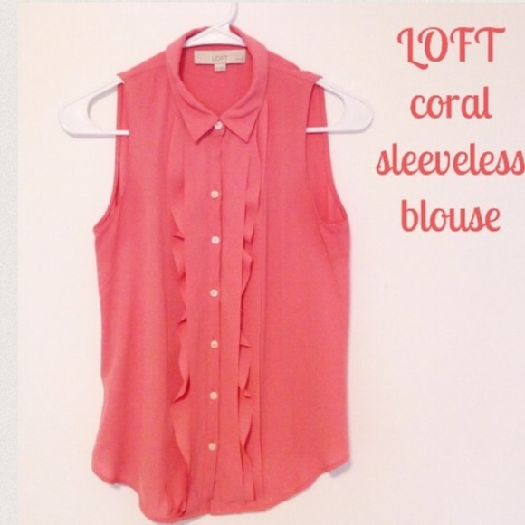 Coral Ruffle Blouse - Picture 4 of 4