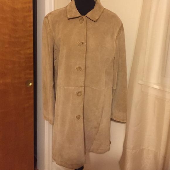 3/4 length suede coat