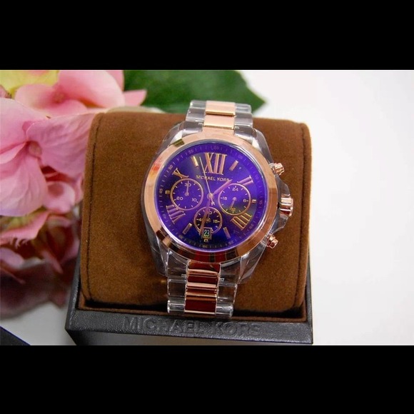 Michael Kors Accessories - Michael Kors Bradshaw rose gold and clear watch