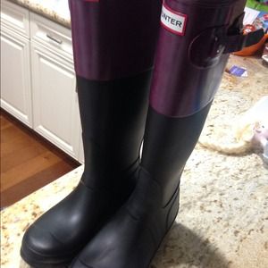New Hunter boots color block Sz 5 fit 6/6.5