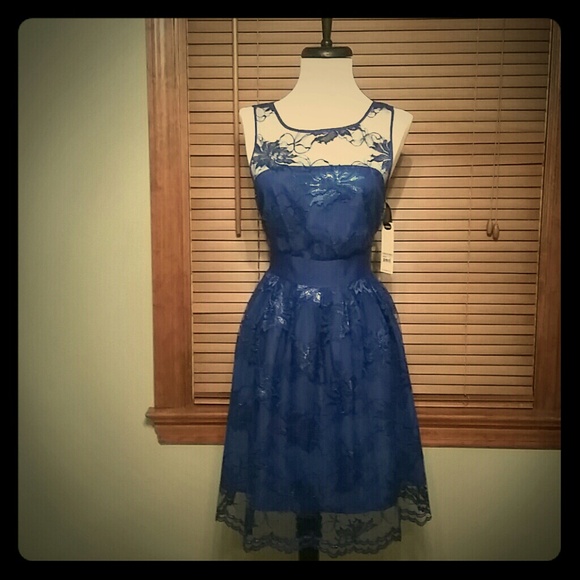 Modcloth fun and sassy royal blue dress
