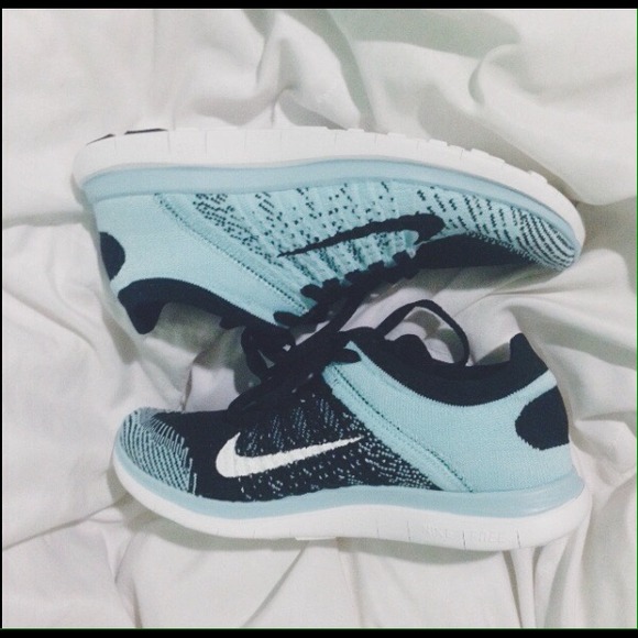 Glacier ice / Tiffany blue  black Nike 4.0 flyknit