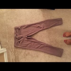 American Eagle size 12 taupe skinny denim jeans!