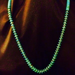 ✨Genuine Turquoise Necklace w/real sterling silver