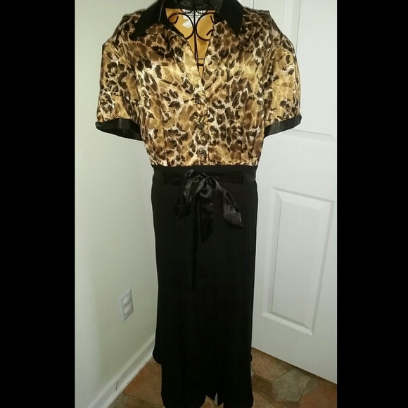 2 - Gorgeous leopard/black dress