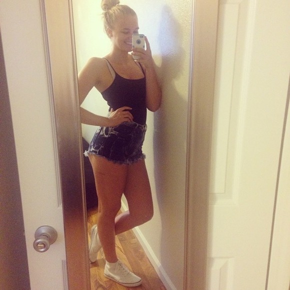 High Waist Denim Shorts