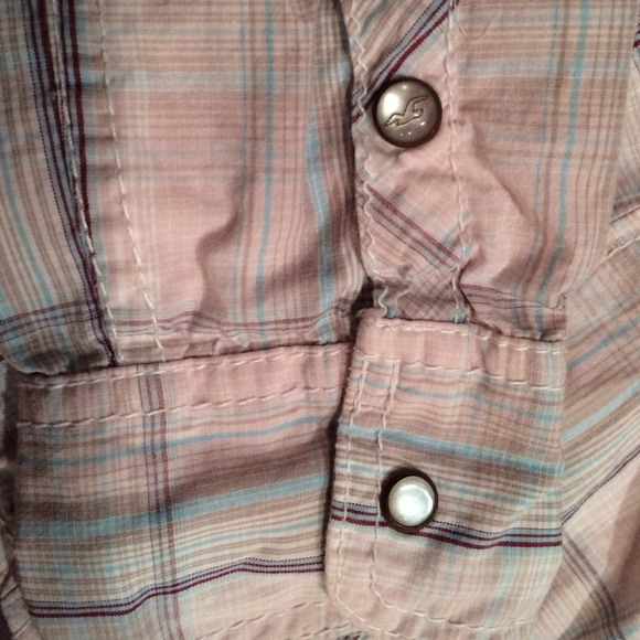 Y2K Hollister pink plaid button down! - Picture 4 of 4