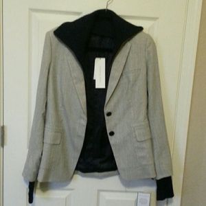 Ash Grey Virgin Wool Jacket w/Navy Dickey
