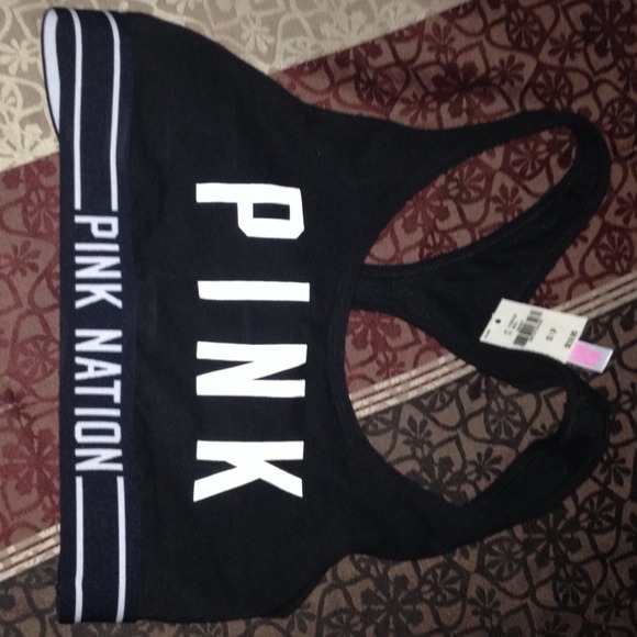 Pink sports bra