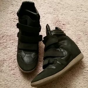 High top wedge sneakers