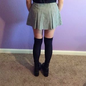 Gingham Plaid Schoolgirl Pleated Skirt