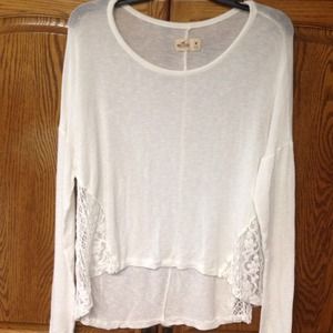 🔸sale🔸Hollister high-low lace top