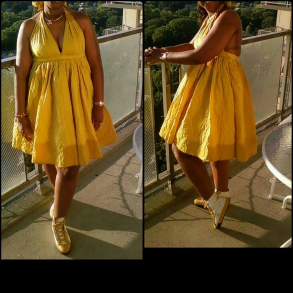 Yellow Halter Dress- Jean Paul Gaultier