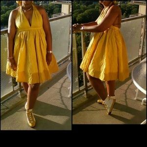 Yellow Halter Dress- Jean Paul Gaultier