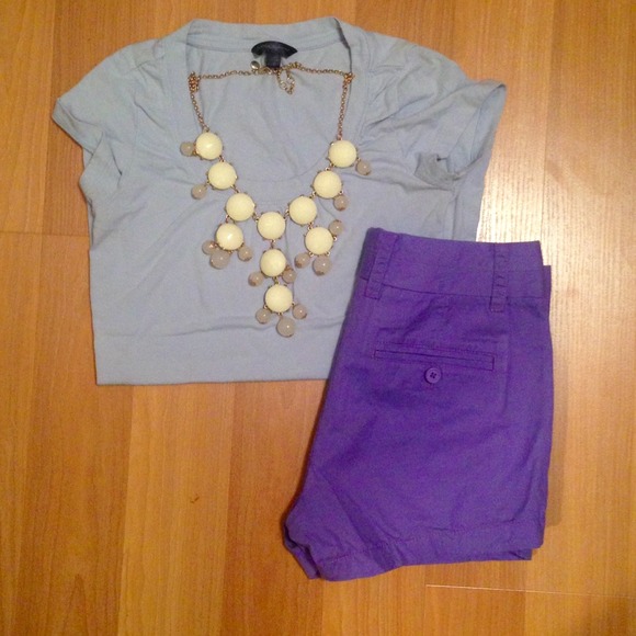 Purple Chino J. Crew Shorts