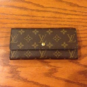 Louis Vuitton leather trifold wallet