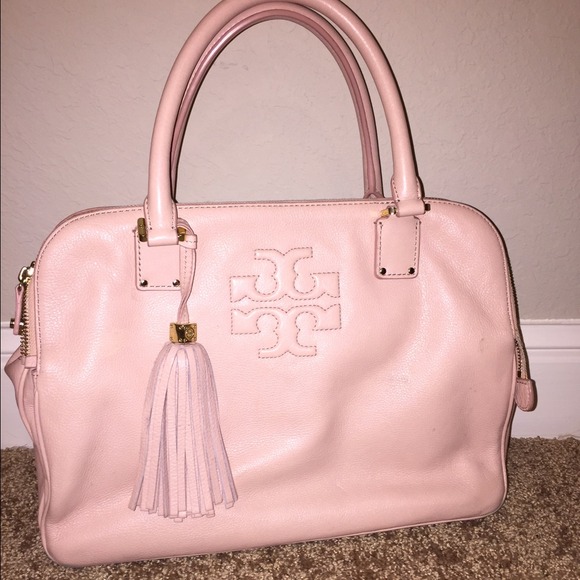 Tory Burch Thea Triple Zip Handbag in Pink
