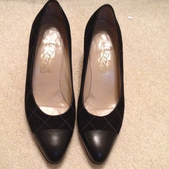 Black Ferragamo heels