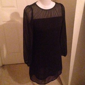 BLACK CHARLOTTE ROUSSE DRESS