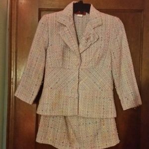 Pink patterned suit