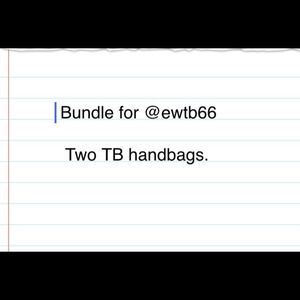 Bundle (Two TB Handbags). New!