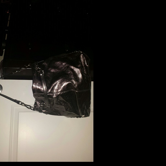 Silver Coach shoulder Bag