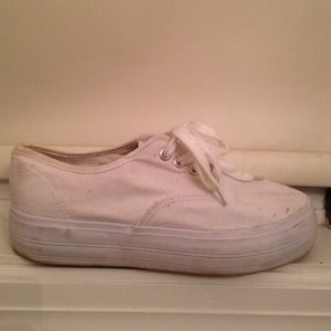 All white Platform skippies
