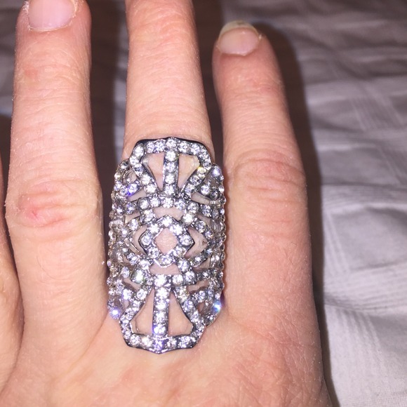 Unique Ring with Lots of Bling!- Like New!