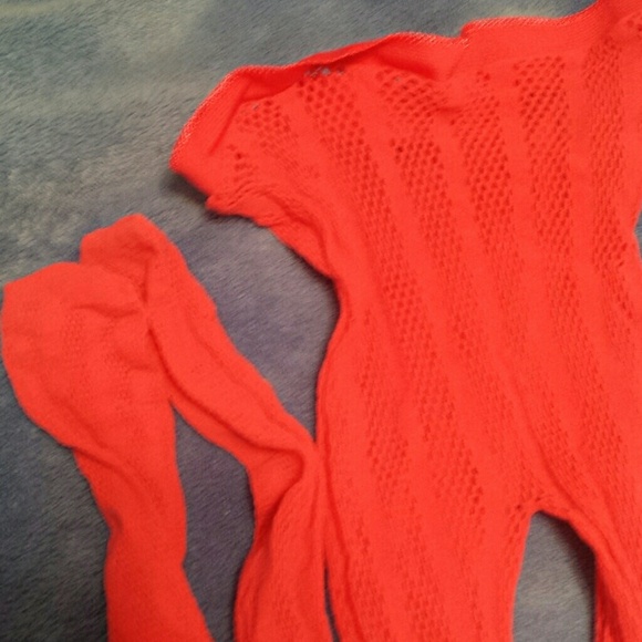 Red Fishnet Stockings - Picture 4 of 4