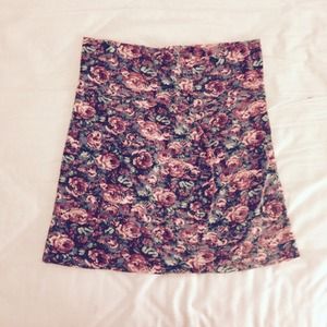 Lily White Women's Floral Print Miniskirt