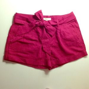 Forever 21 wine red Cotton Shorts w/ belt