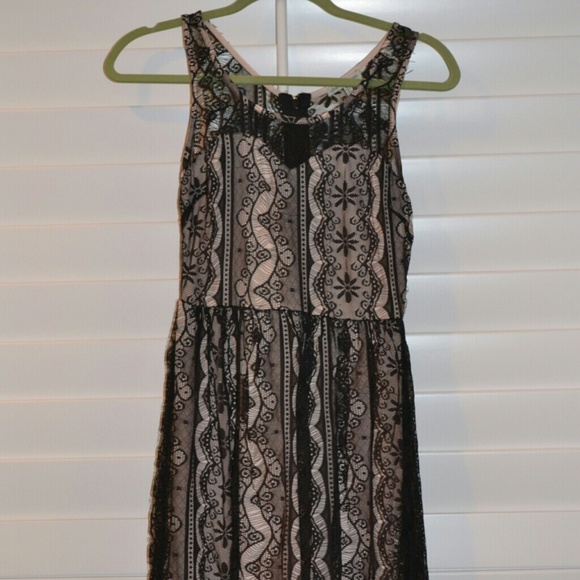 Black lace cocktail dress
