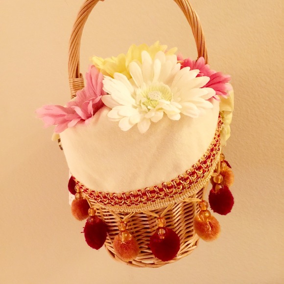 Natural woven basket rattan bag - Picture 2 of 4