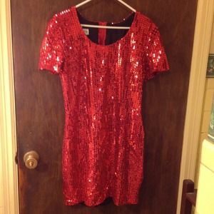 Beautiful Red Sequin Dress