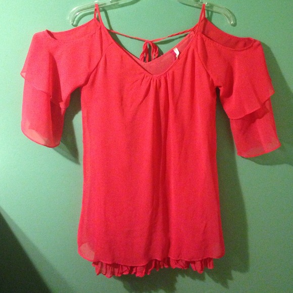 Beautiful bright orange dress shirt.