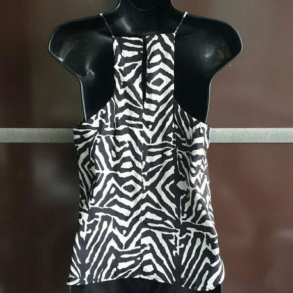 Zara Black & White Zebra Top Size XS - Picture 4 of 4