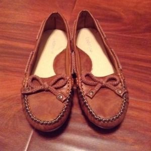 Leather brown moccasins