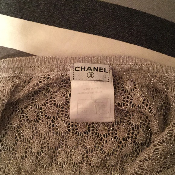 CHANEL Knit Grey Sparkle Dress - Picture 4 of 4