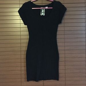 Little black sweater dress