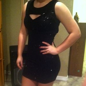 Black Sequin Homecoming or Evening Dress