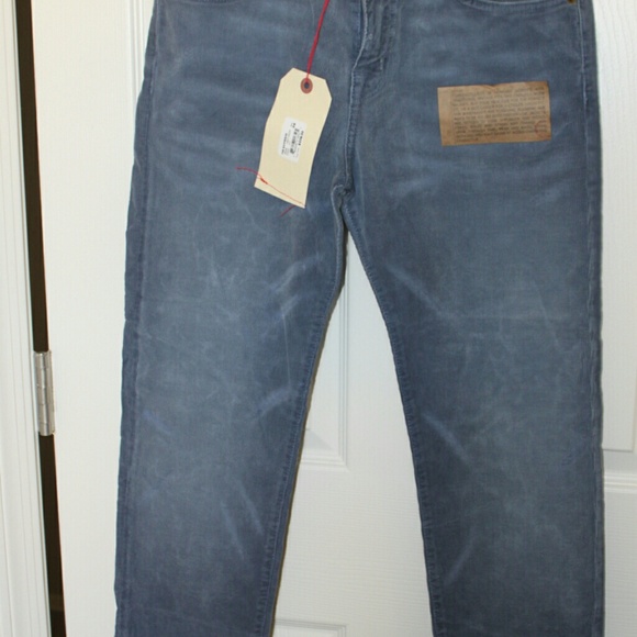 Current Elliot The Boyfriend Crop Navy Corduroy