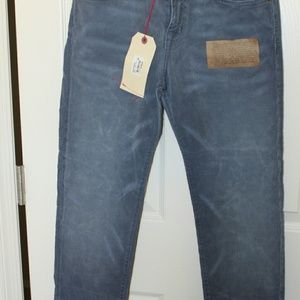 Current Elliot The Boyfriend Crop Navy Corduroy