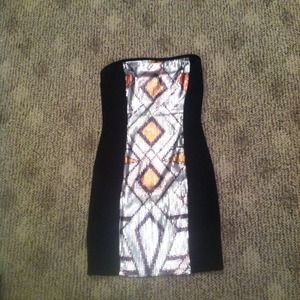 Black Tribal Sequined Night Dress