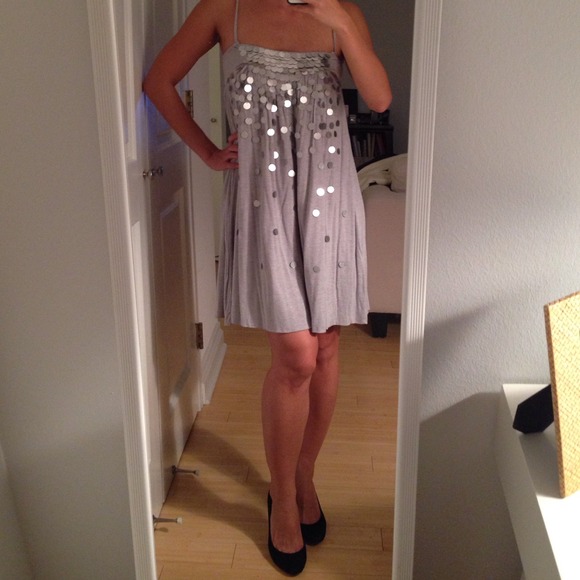 Adorable Sequin Grey Dress