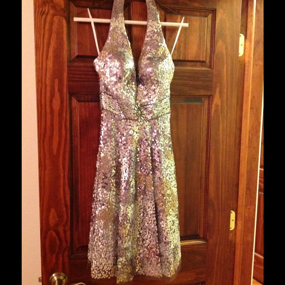 Atelier Alyce sequined formal halter dress, Size 0 - Picture 2 of 3