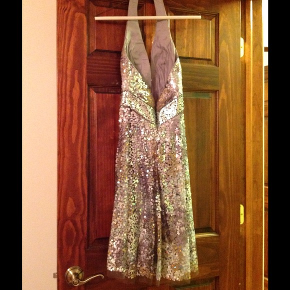 Atelier Alyce sequined formal halter dress, Size 0 - Picture 3 of 3